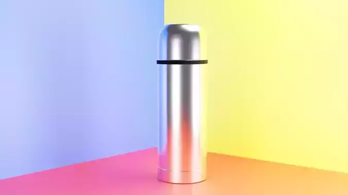 Flask silver thermos