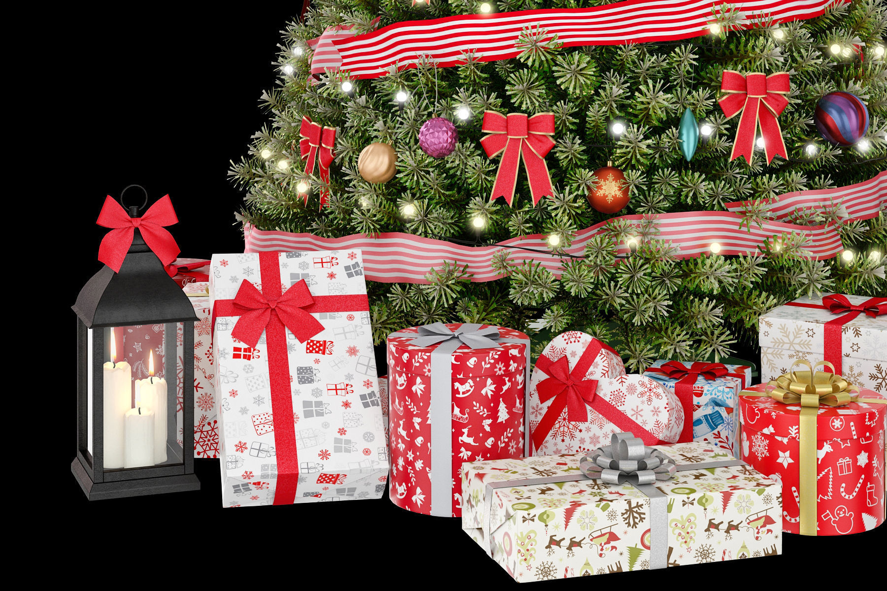 Christmas tree All Colors 3D model_19