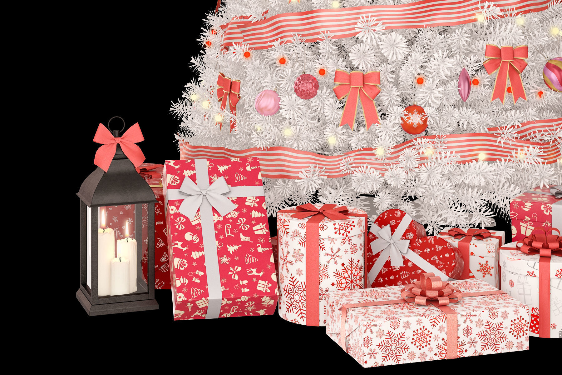 Christmas tree All Colors 3D model_3