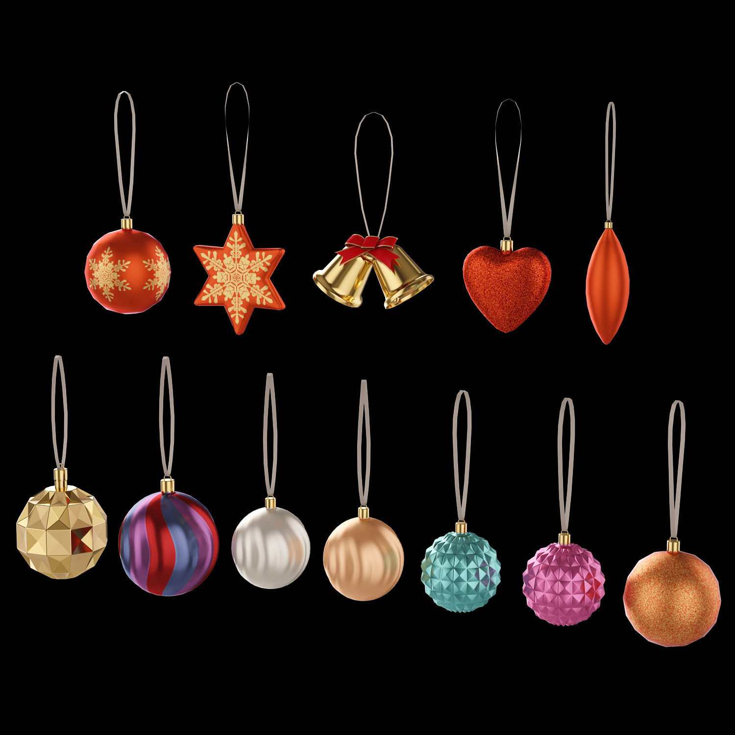 Christmas tree All Colors 3D model_24