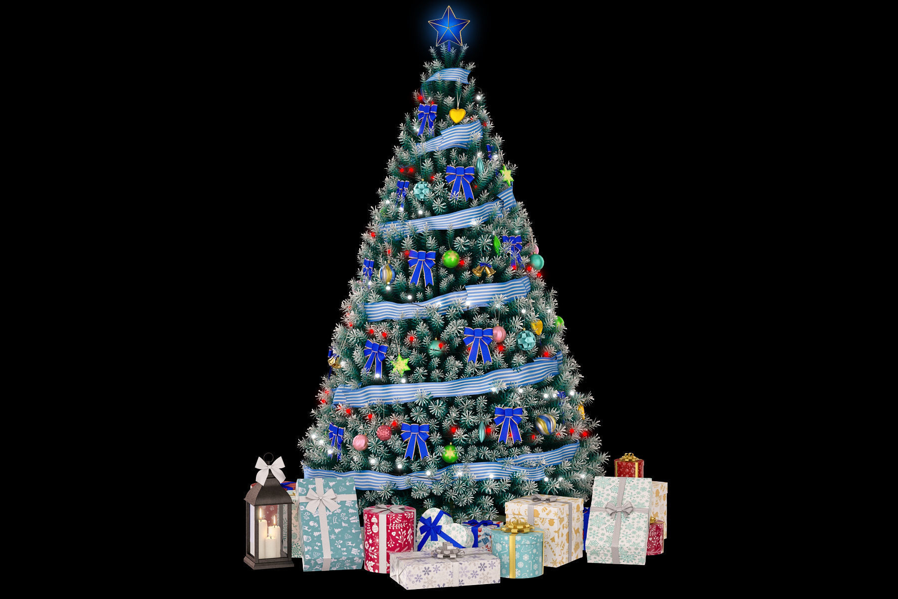 Christmas tree All Colors 3D model_10