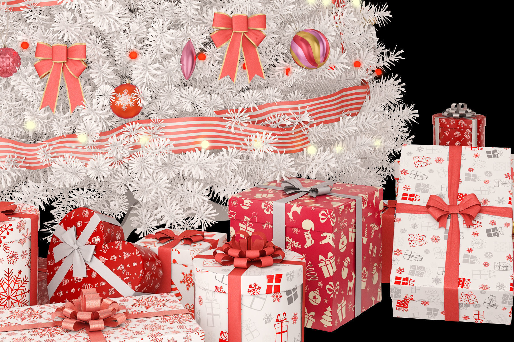 Christmas tree All Colors 3D model_5