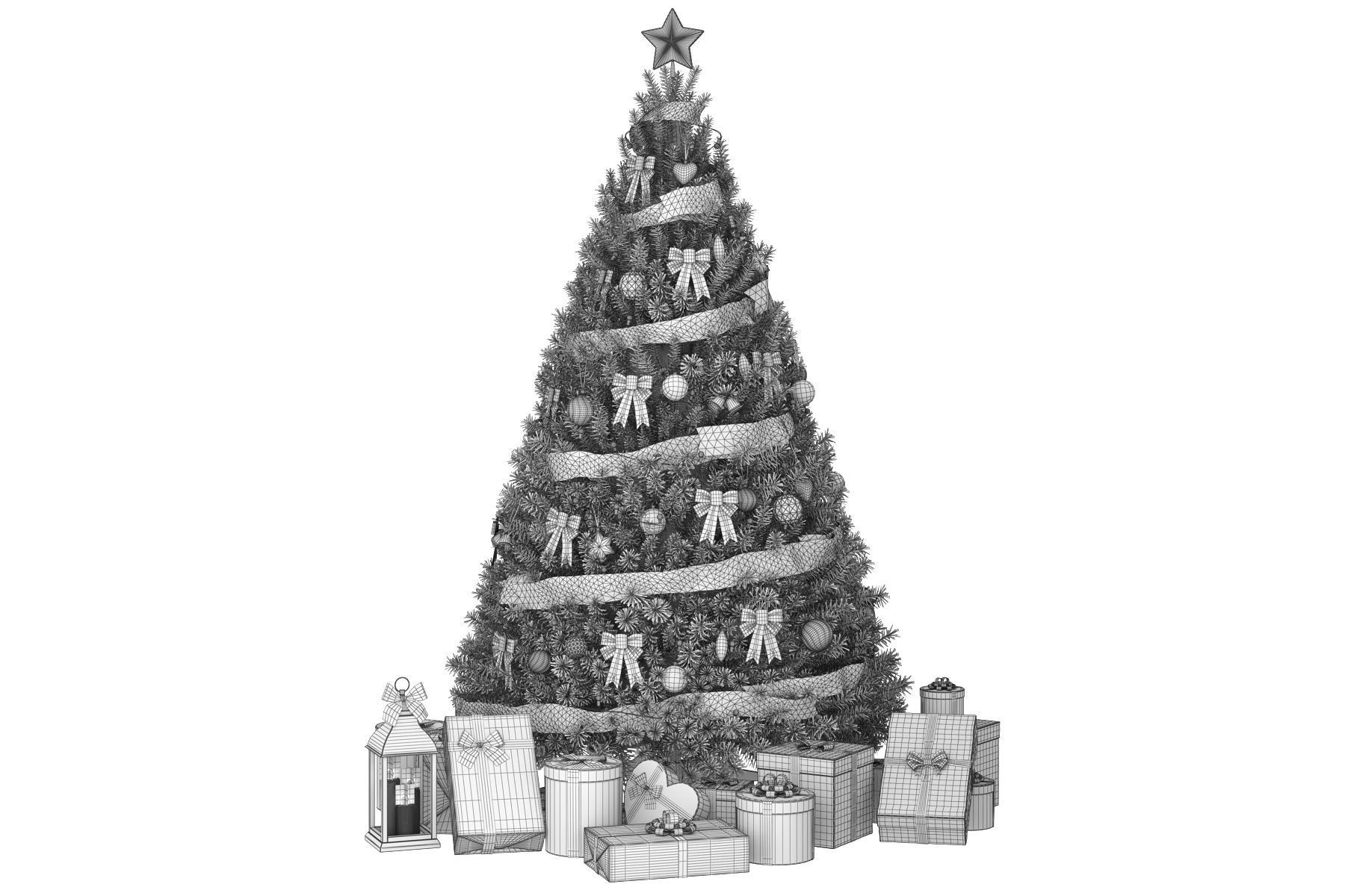 Christmas tree All Colors 3D model_8