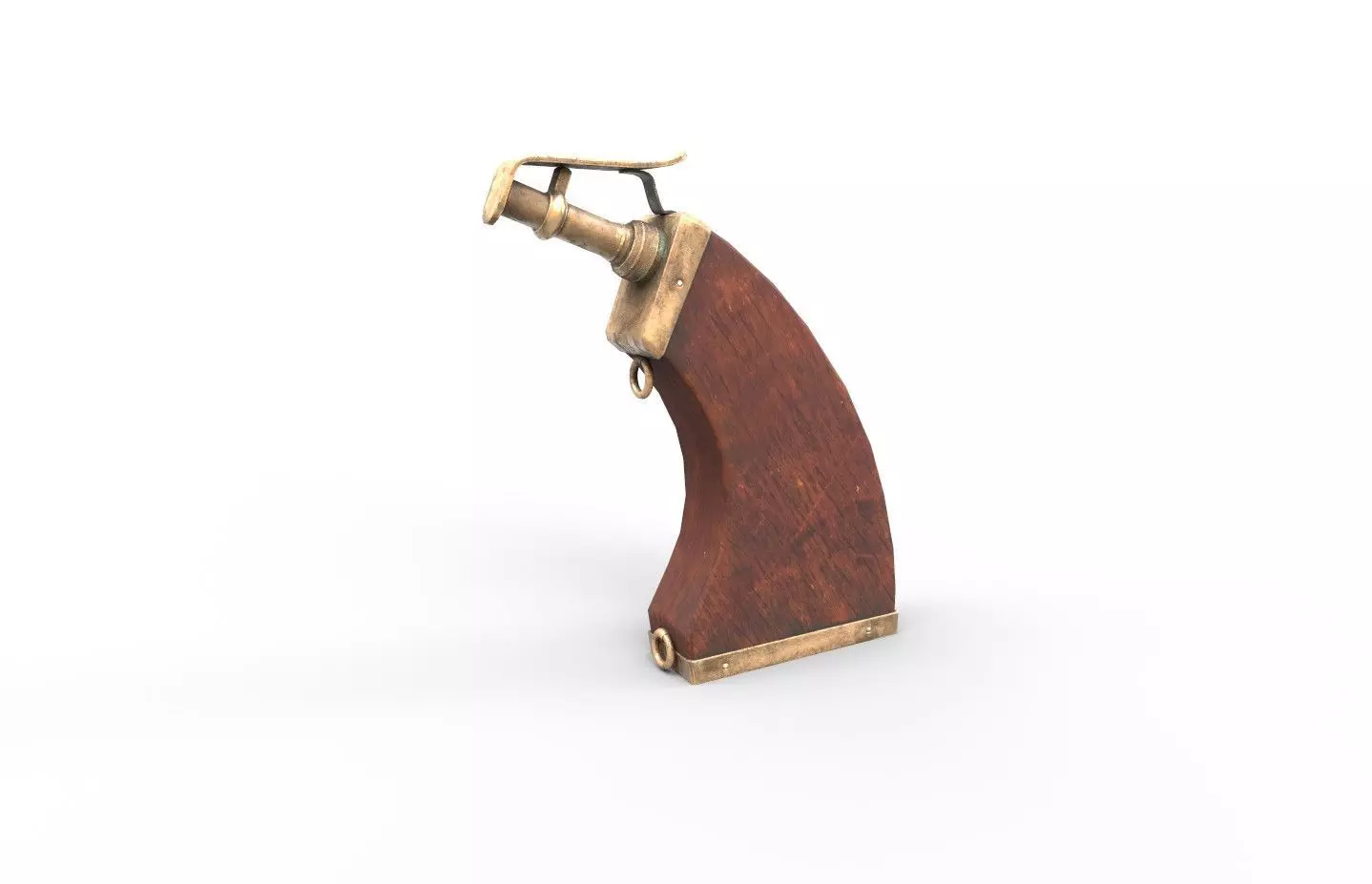 16th century gun powder flask version 2 Low-poly 3D model