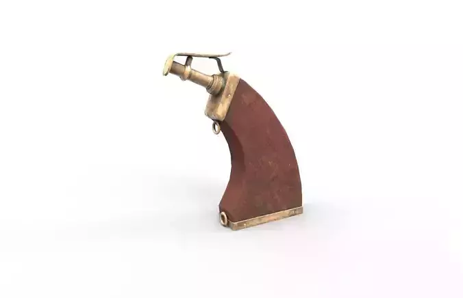 16th century gun powder flask version 2 Low-poly 3D model