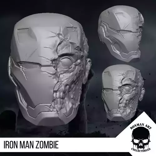 Iron Man Zombie Head for 6 inch action figures