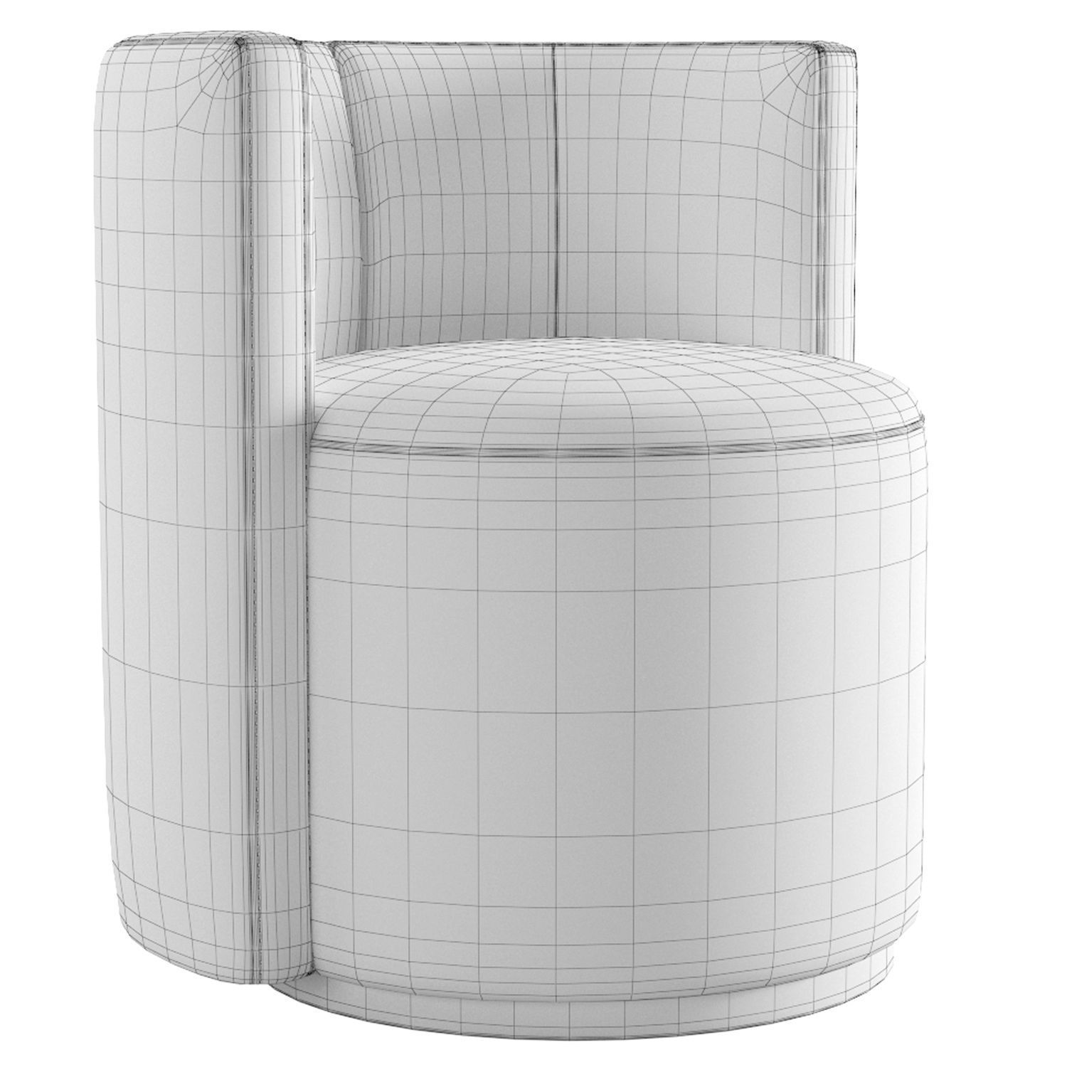 Fendi Casa Loulou Armchair 3D model_10