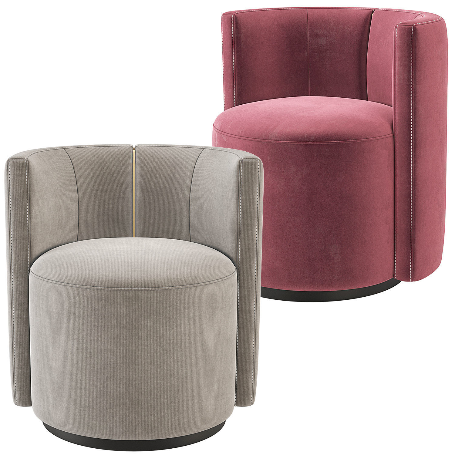 Fendi Casa Loulou Armchair 3D model_4