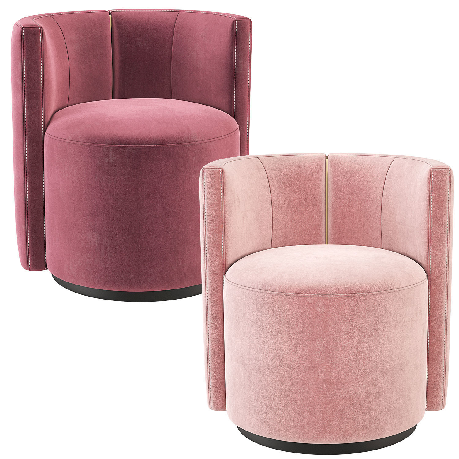 Fendi Casa Loulou Armchair 3D model_1