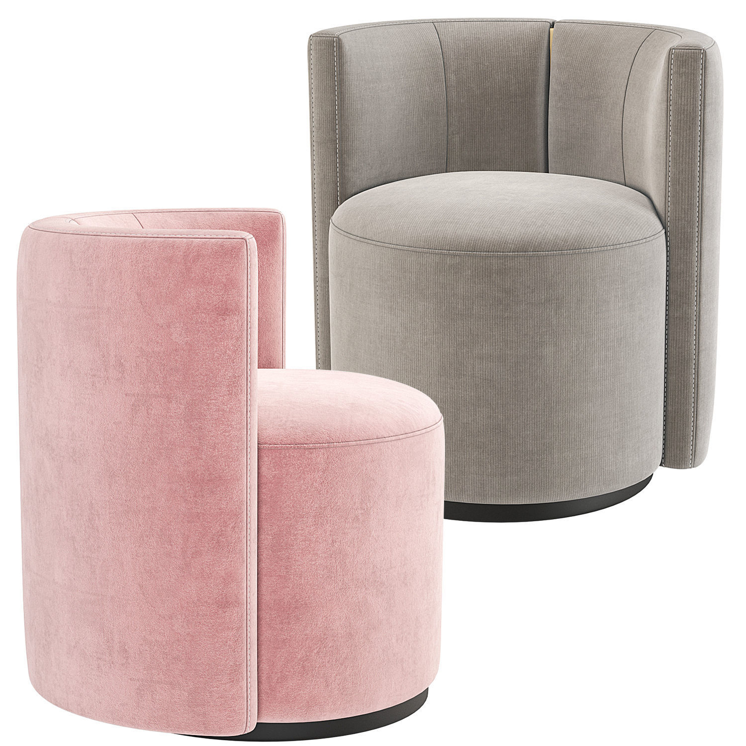 Fendi Casa Loulou Armchair 3D model_5