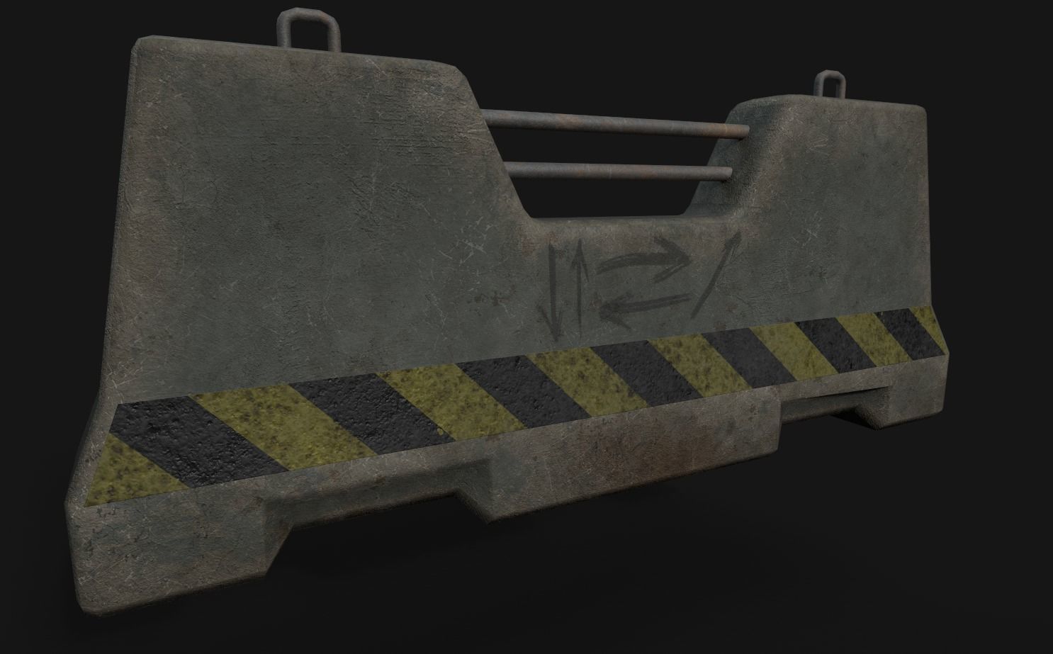 RoadBlock barricade 3D model_3