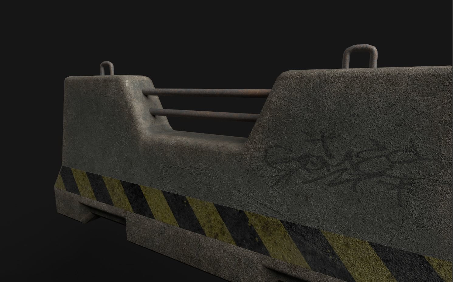 RoadBlock barricade 3D model_2