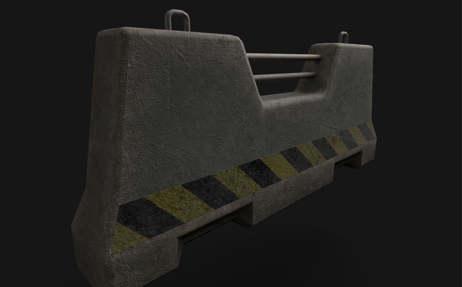 RoadBlock barricade 3D model_5