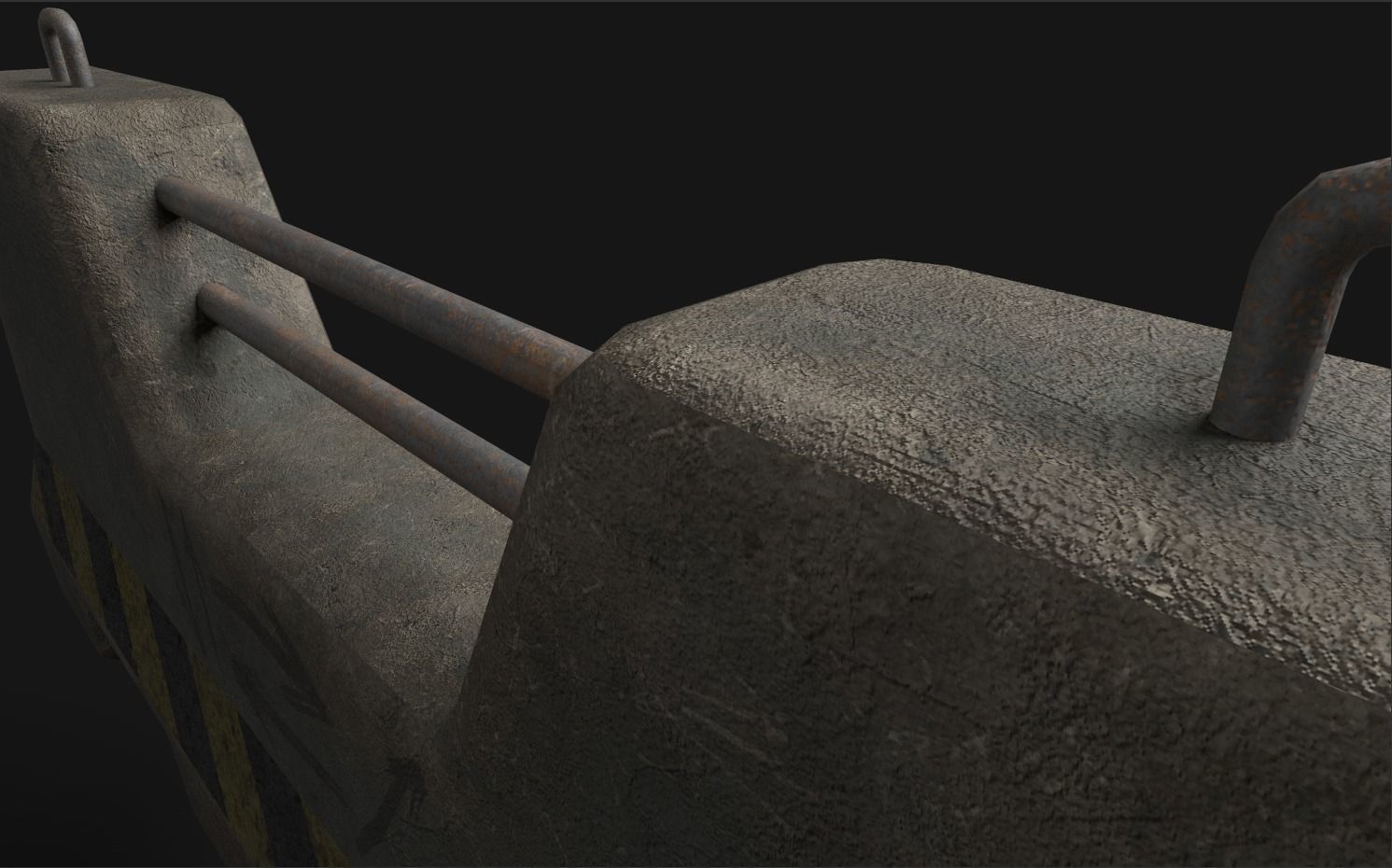 RoadBlock barricade 3D model_4