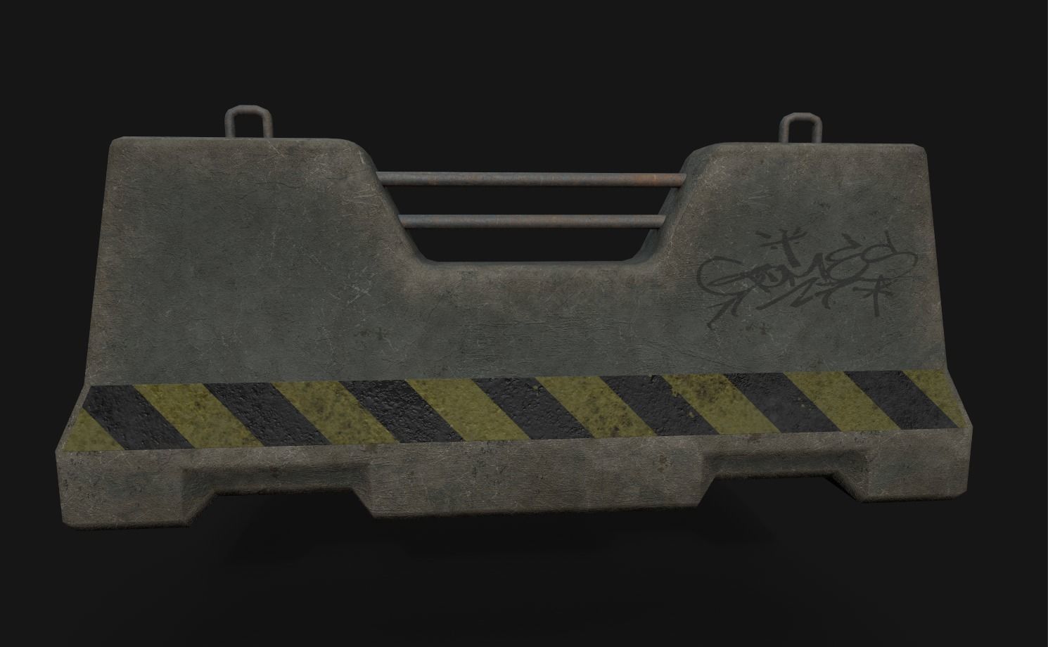 RoadBlock barricade 3D model_1