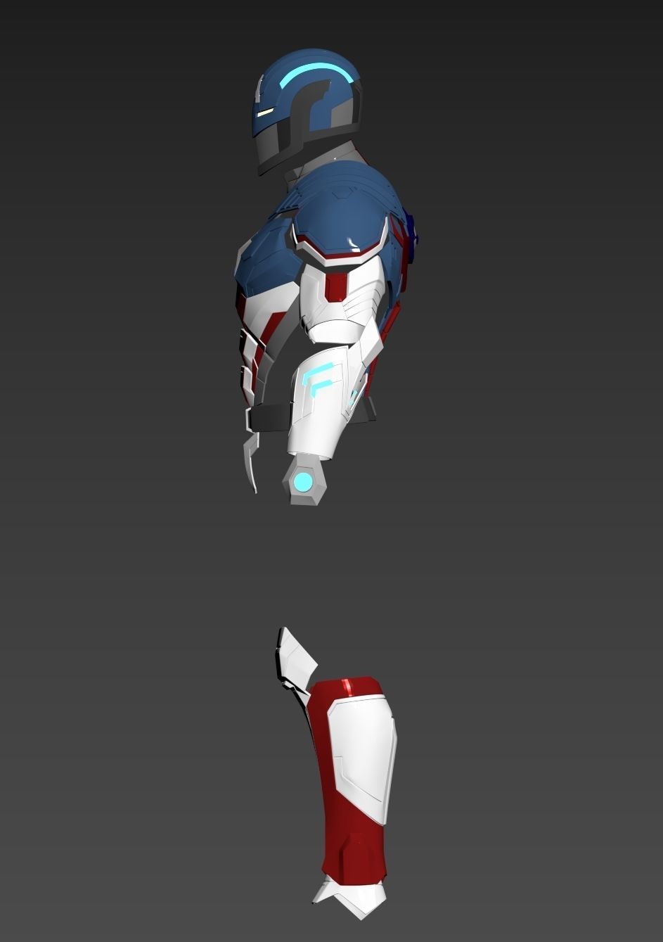Captain America Secret Empire Armor 3D print model_9