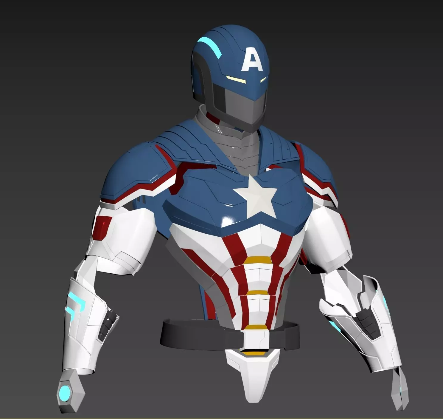 Captain America Secret Empire Armor 3D print model_0