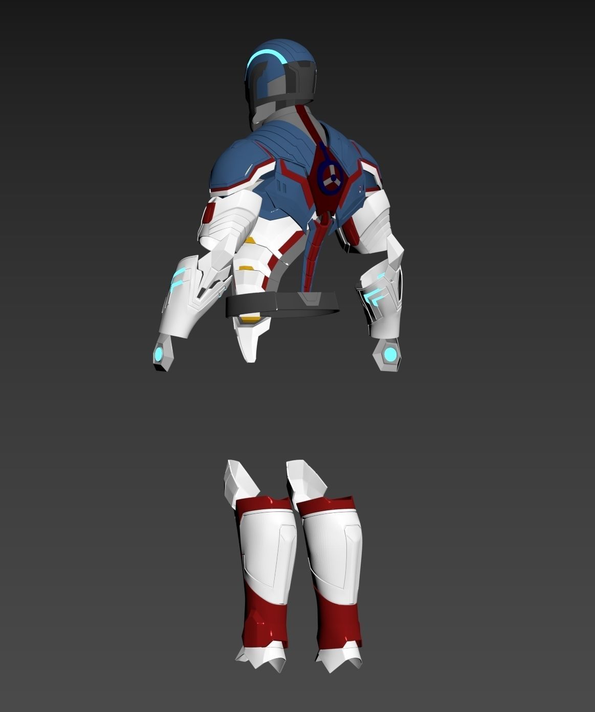 Captain America Secret Empire Armor 3D print model_10