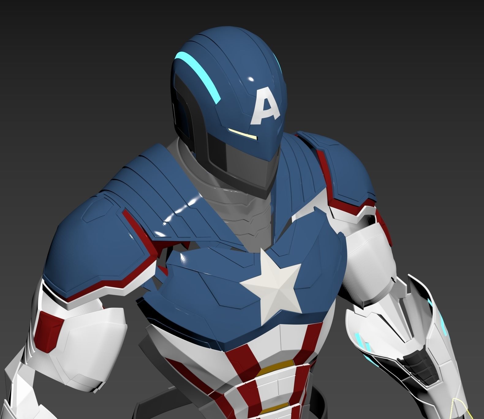 Captain America Secret Empire Armor 3D print model_1