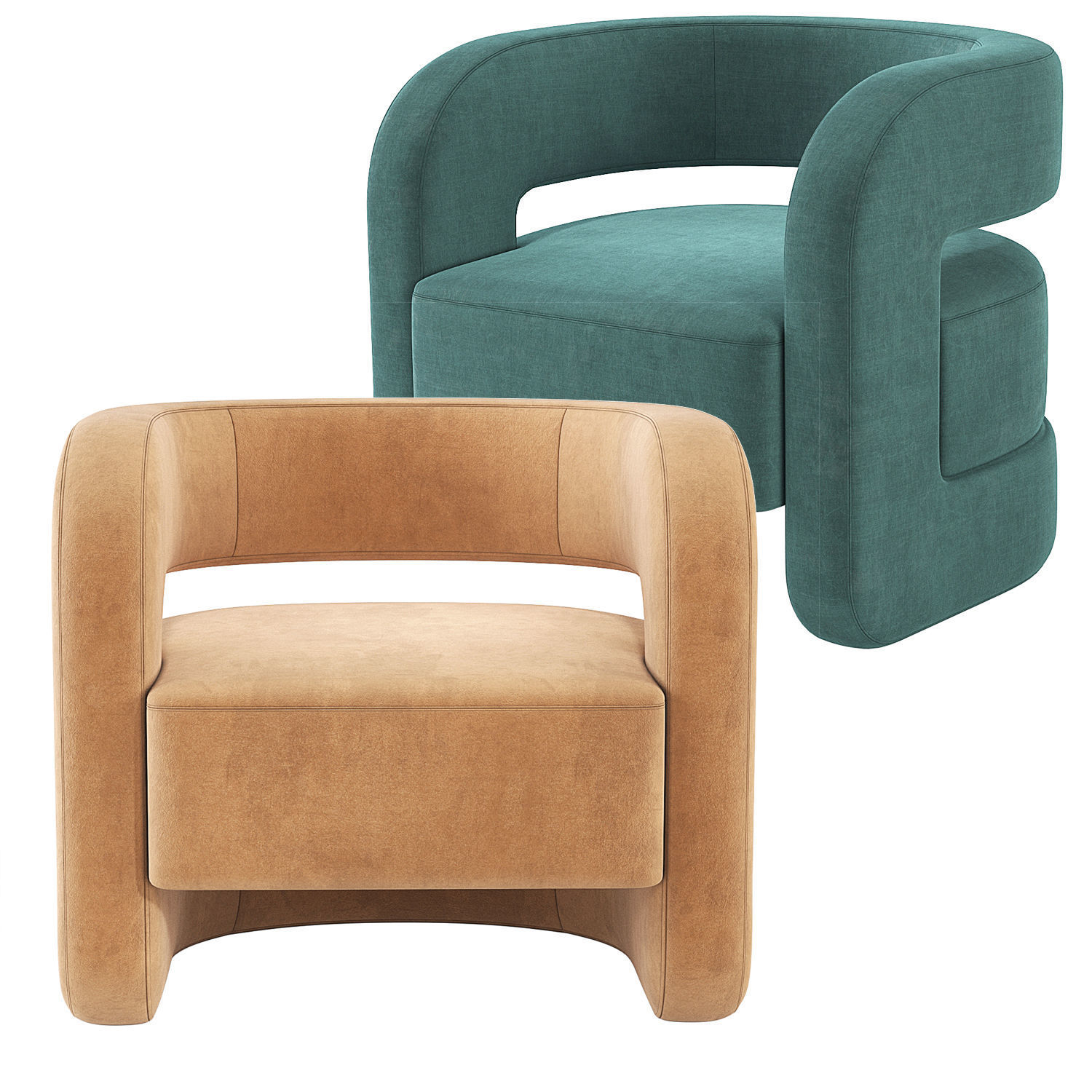 Kirby Chair Mitchell Gold Bob Williams 3D model_9