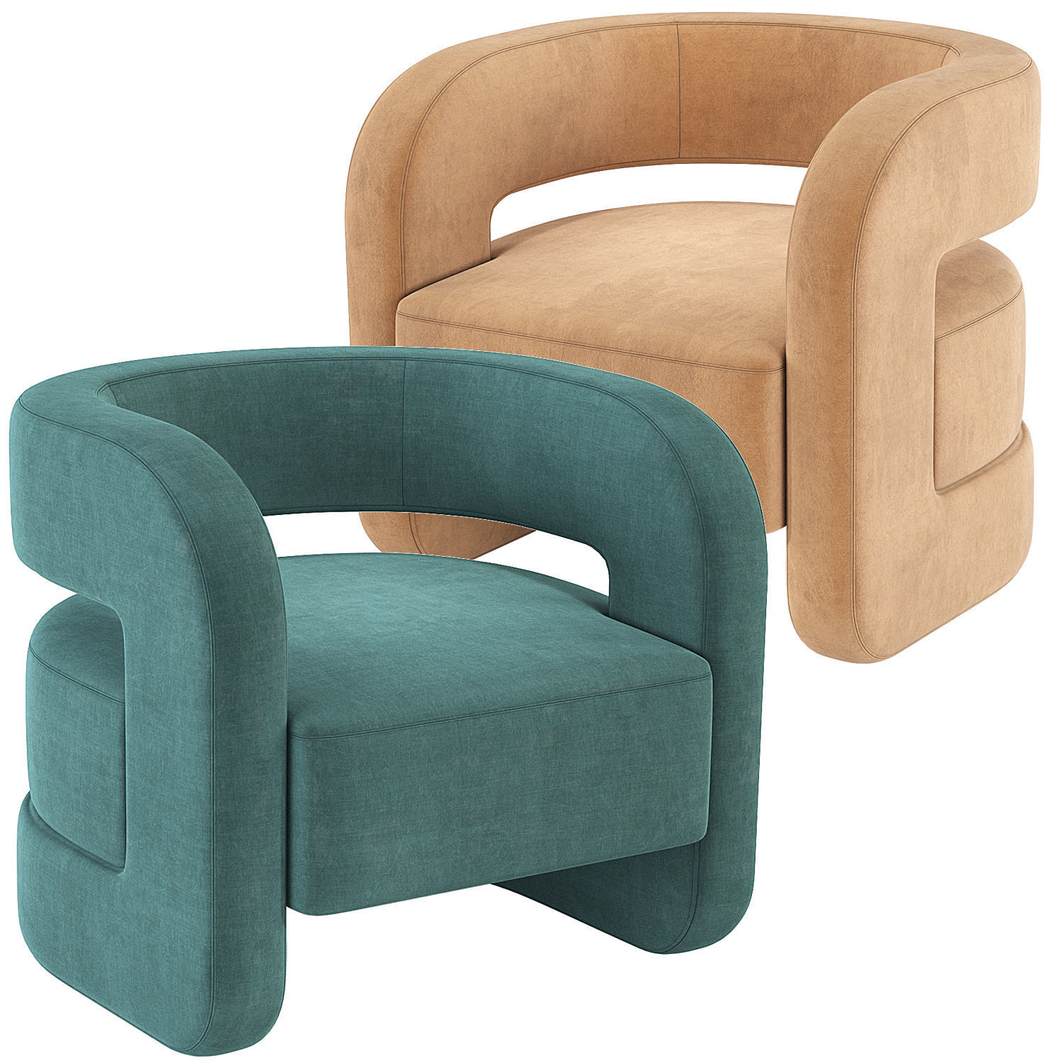 Kirby Chair Mitchell Gold Bob Williams 3D model_7