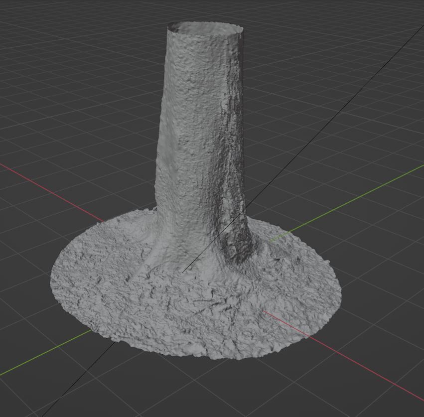 Tree 4 stump with moss 3D model_8
