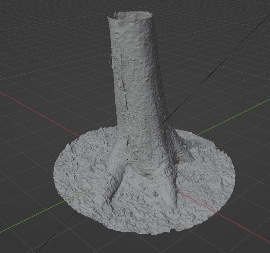 Tree 4 stump with moss 3D model_7
