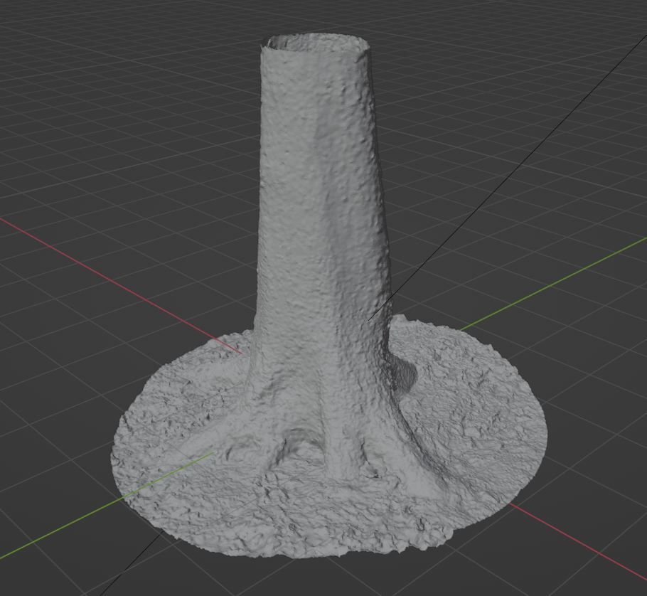 Tree 4 stump with moss 3D model_10