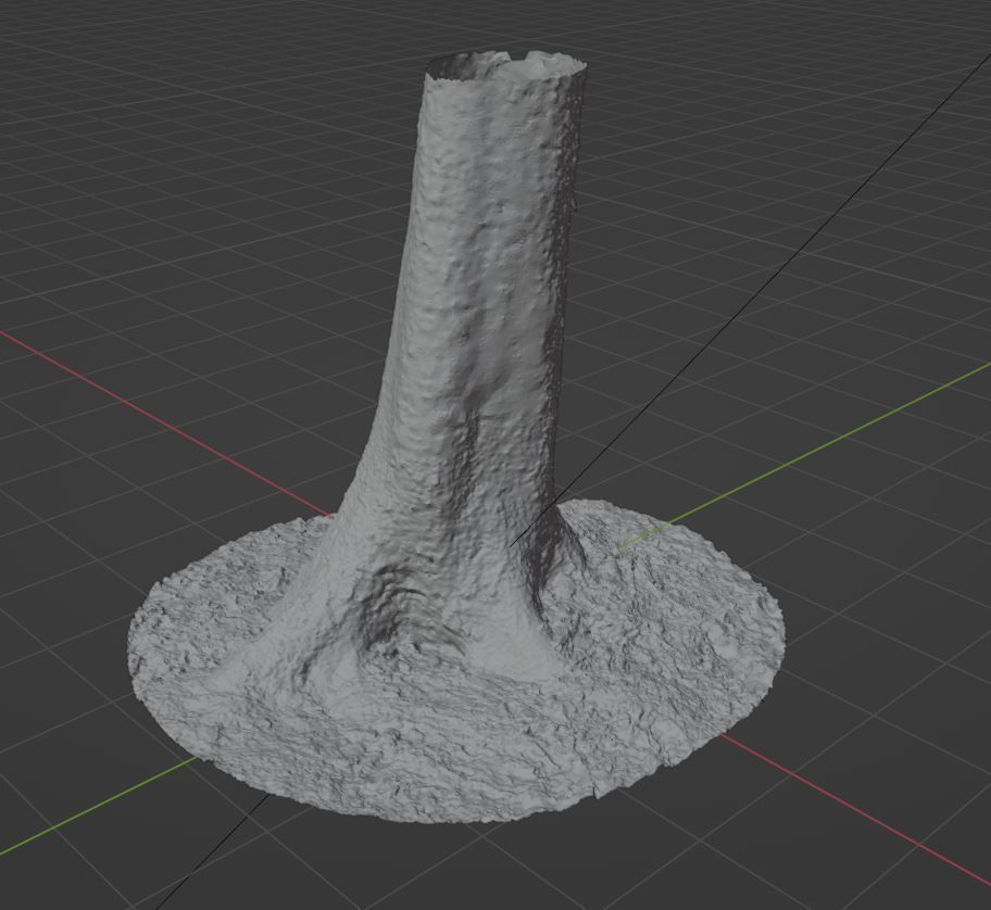 Tree 4 stump with moss 3D model_9