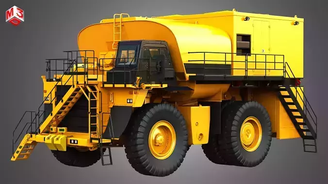 785D - Off-Highway - Mining Fuel and Lube Truck 3D model