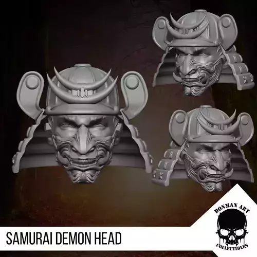 Samurai Demon Head for 6 inch action figures