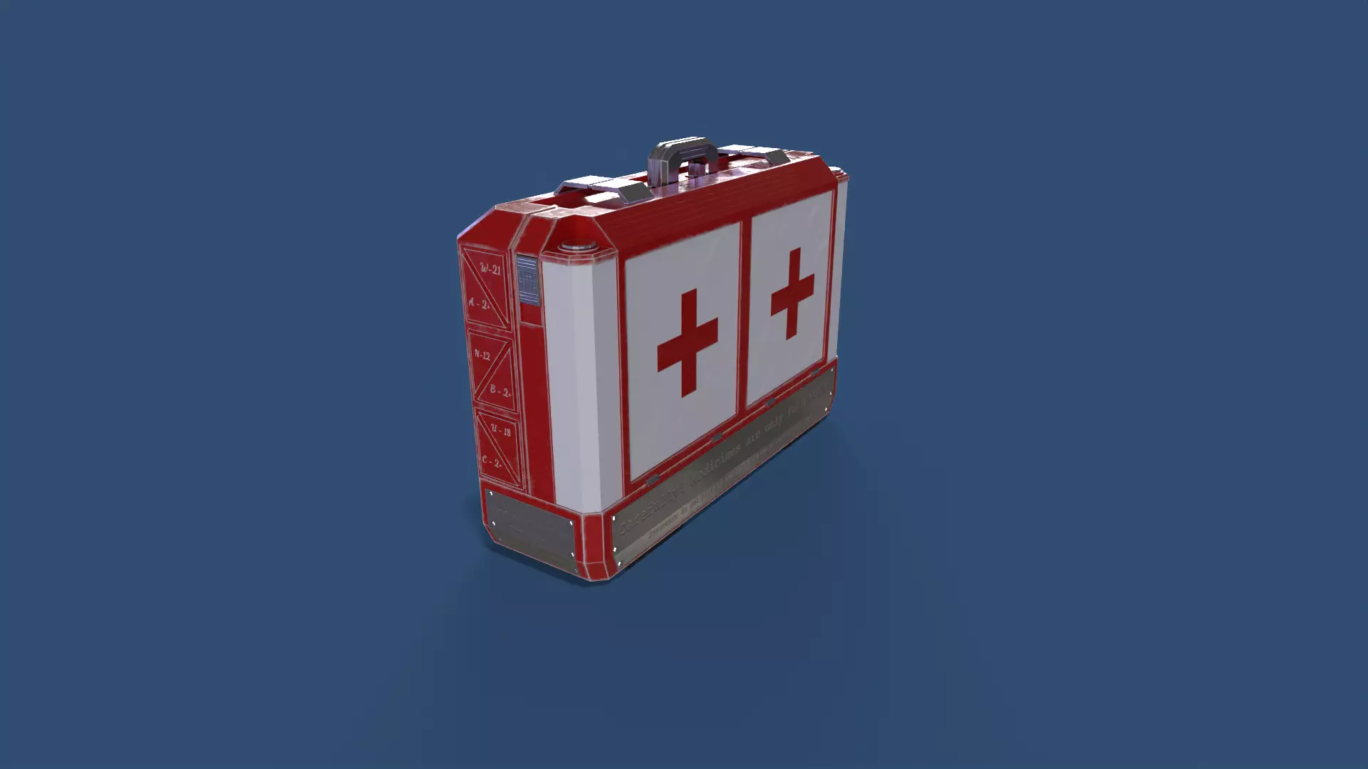 First aid kit PBR low-poly game ready Low-poly 3D model_0