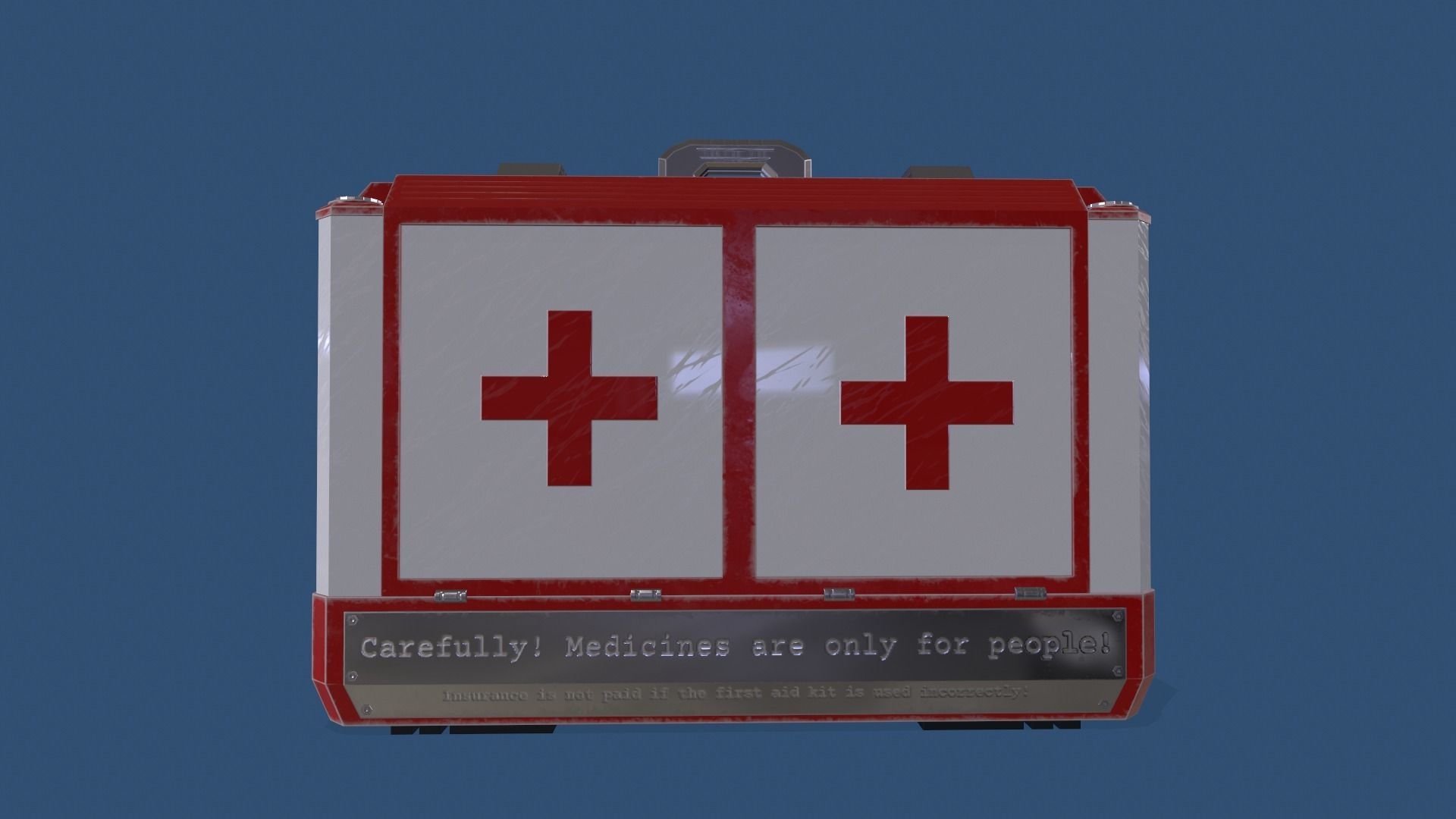 First aid kit PBR low-poly game ready Low-poly 3D model_6