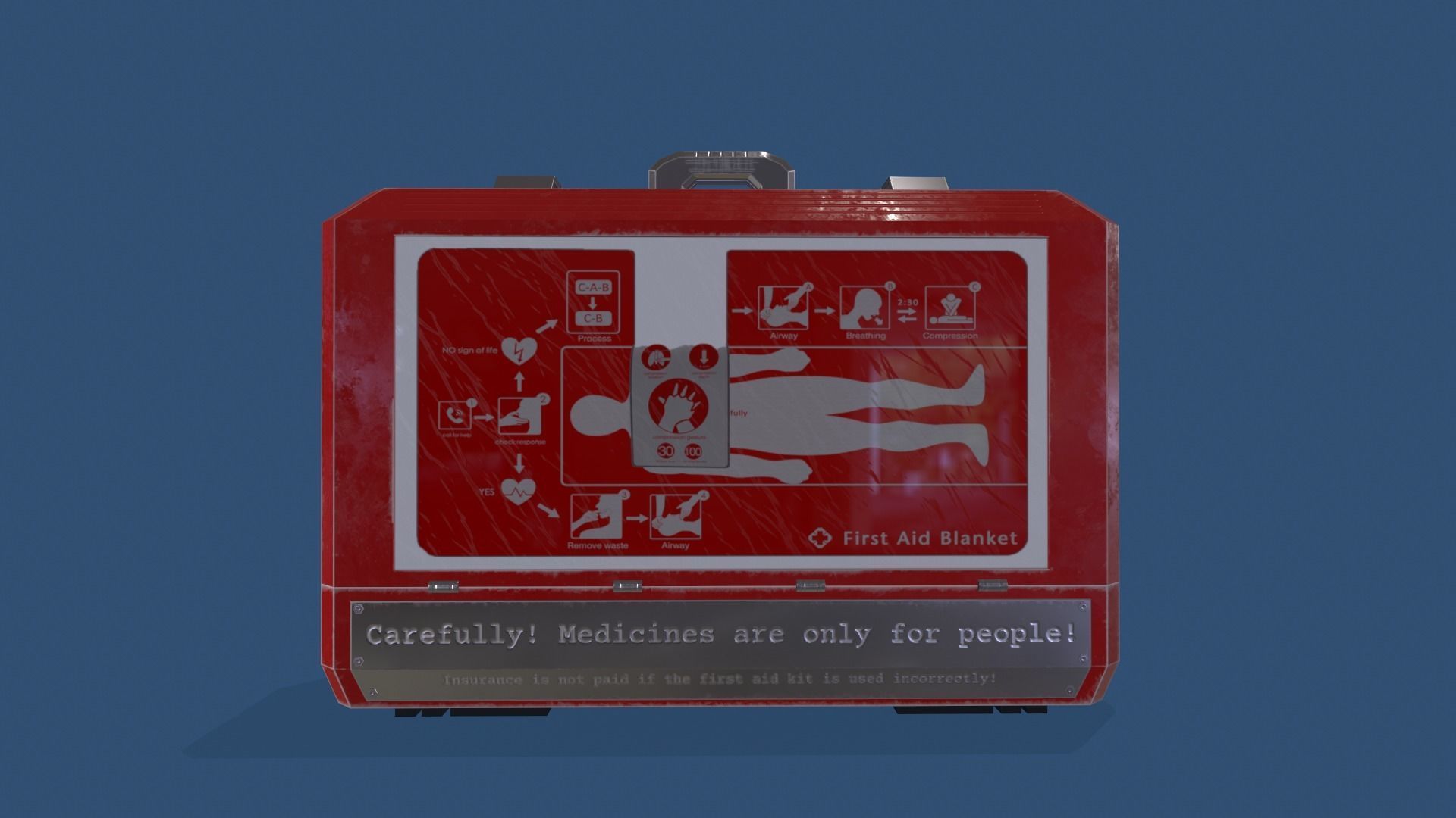 First aid kit PBR low-poly game ready Low-poly 3D model_8