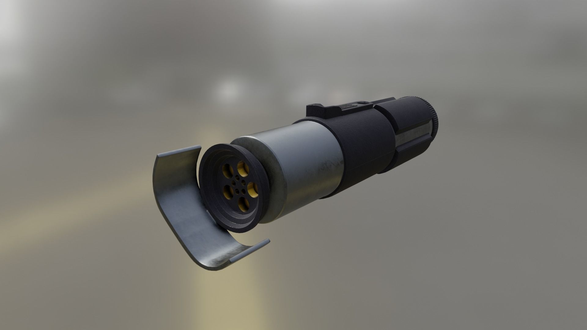 Yodas Lightsaber Low-poly 3D model_3