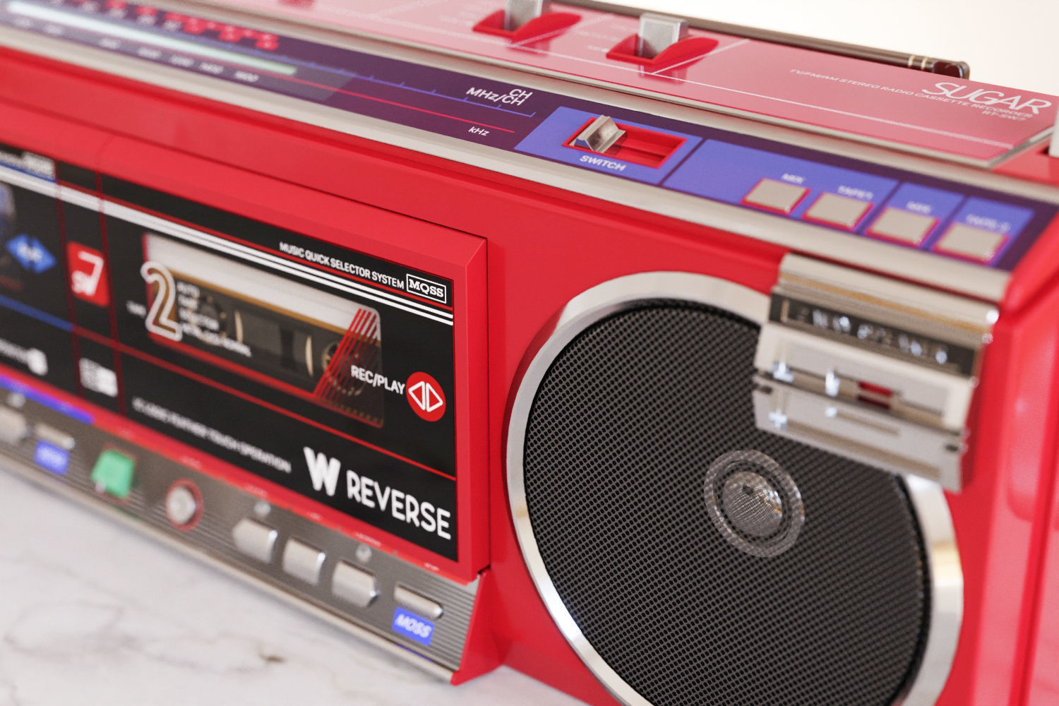 Vintage japan cassette player 3D model_2