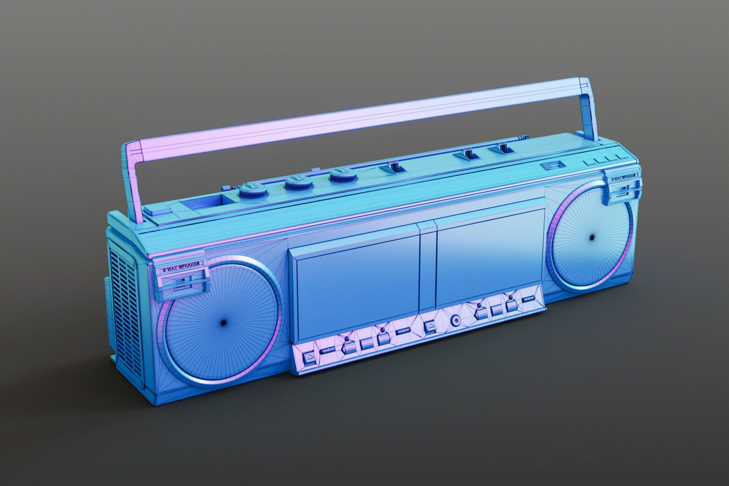 Vintage japan cassette player 3D model_11
