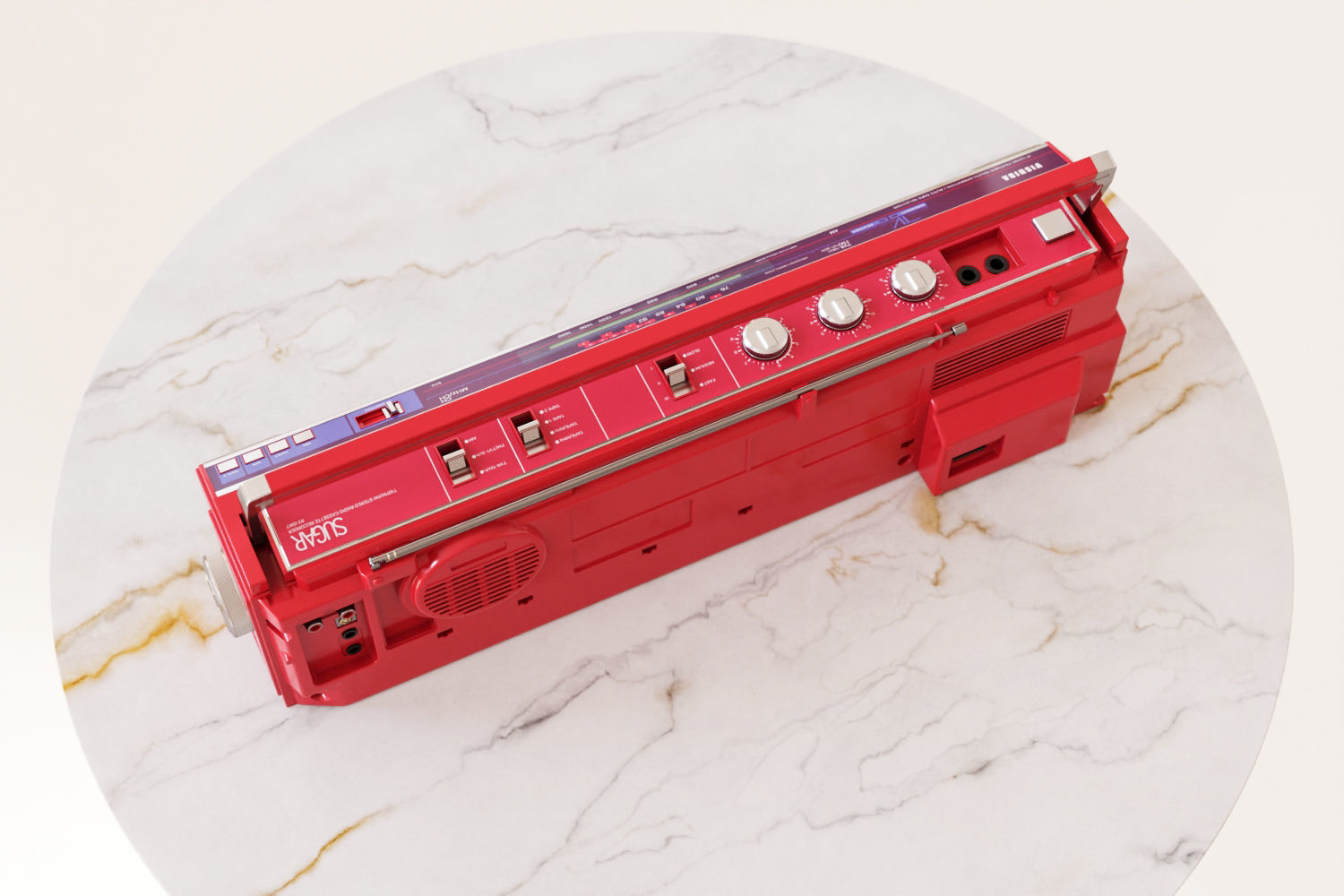 Vintage japan cassette player 3D model_9