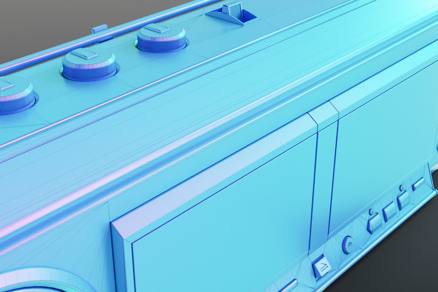 Vintage japan cassette player 3D model_14