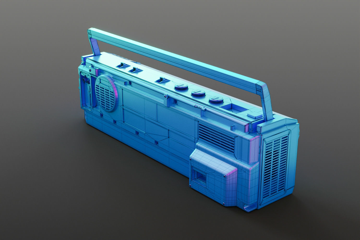 Vintage japan cassette player 3D model_12