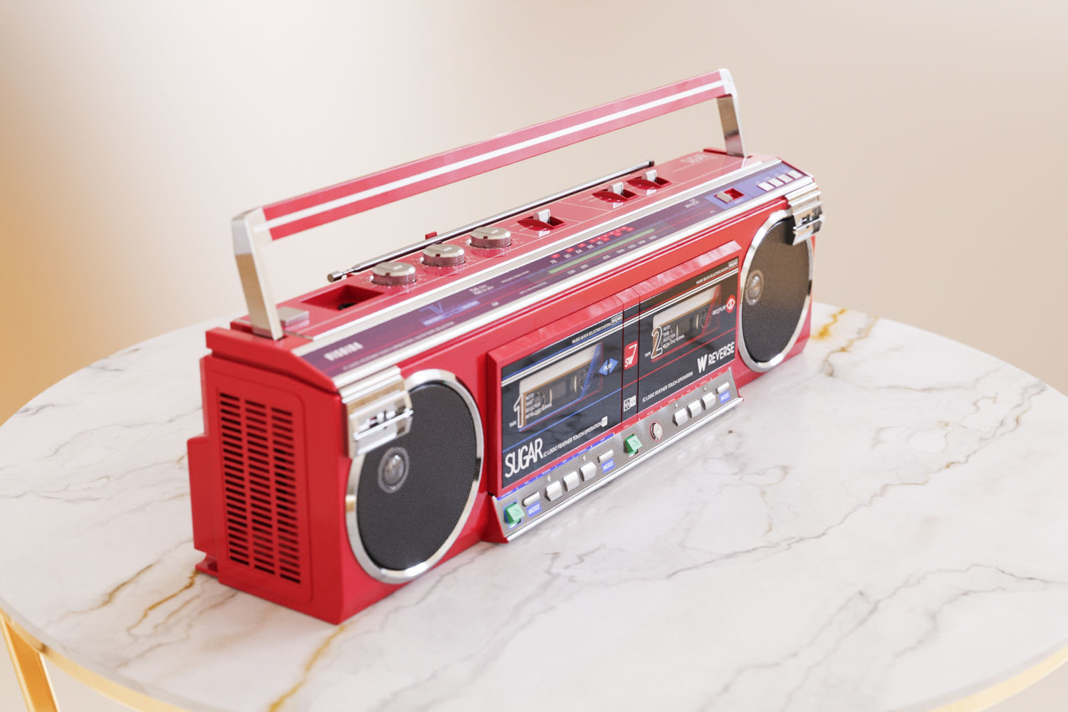 Vintage japan cassette player 3D model_1