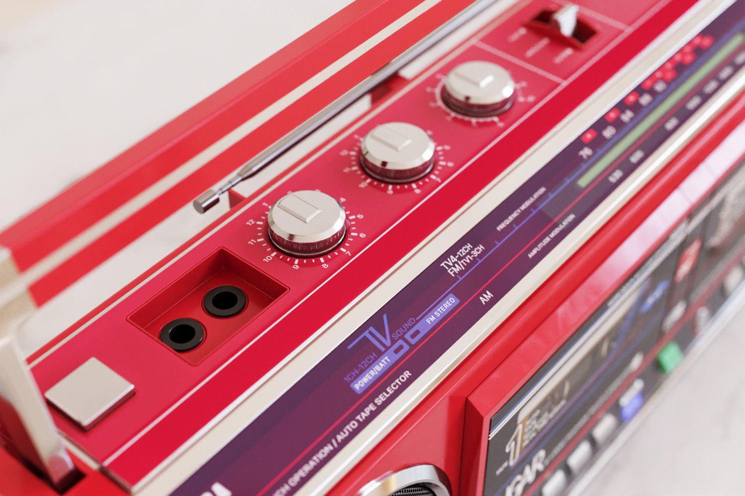 Vintage japan cassette player 3D model_5