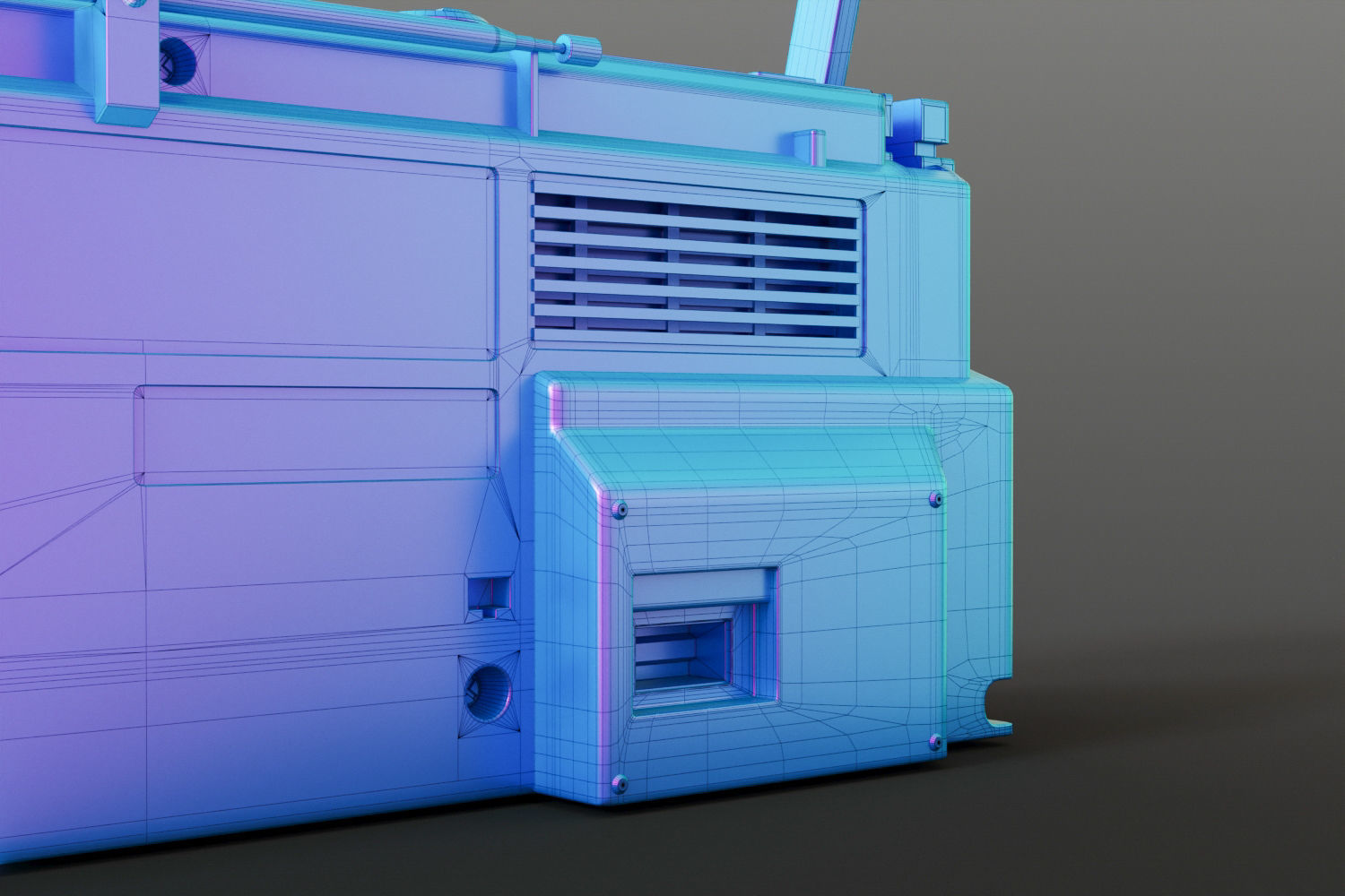 Vintage japan cassette player 3D model_15