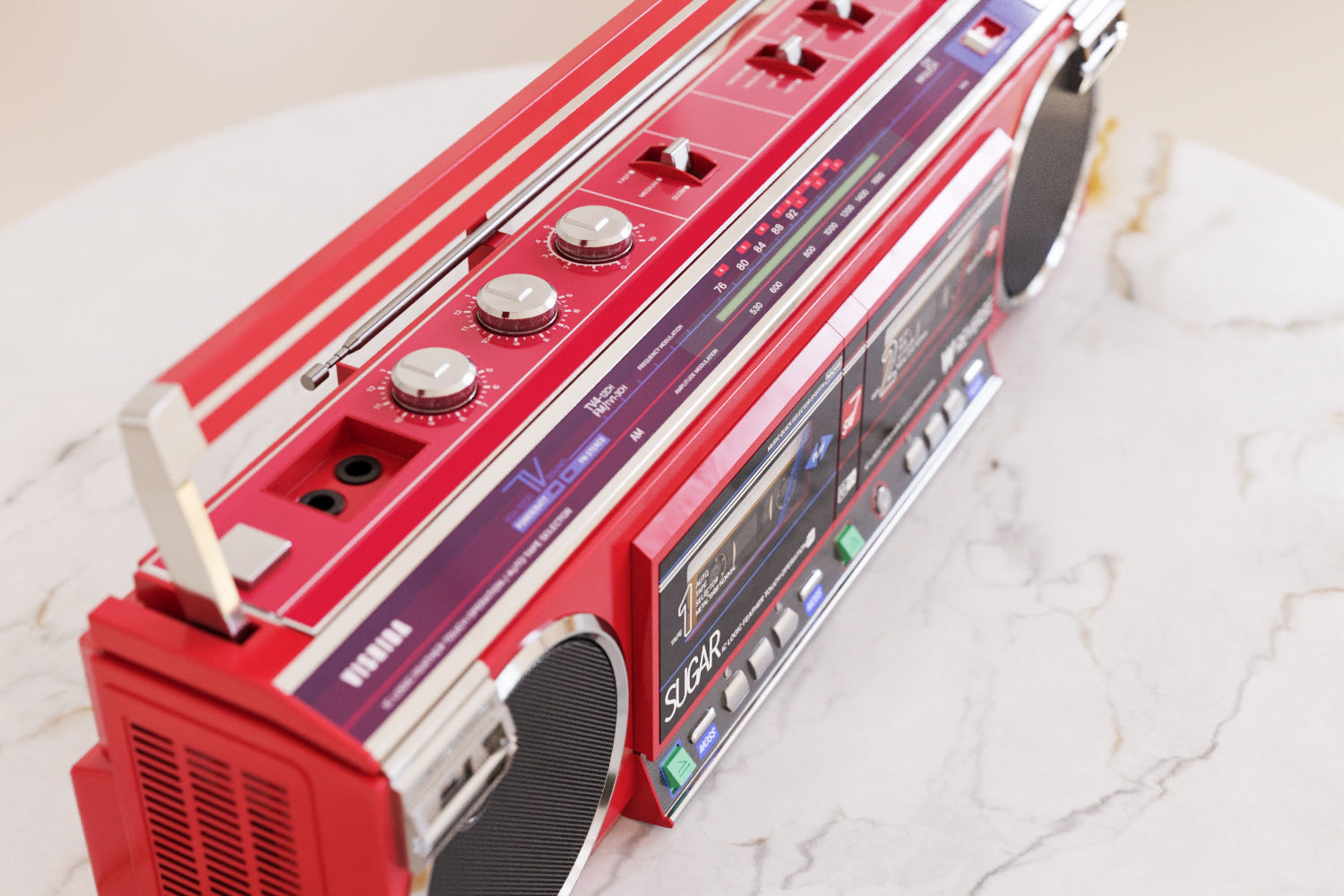 Vintage japan cassette player 3D model_10
