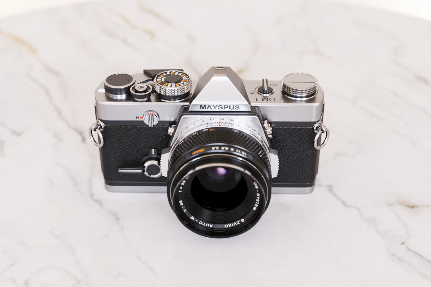 Vintage full-frame camera 3D model_6