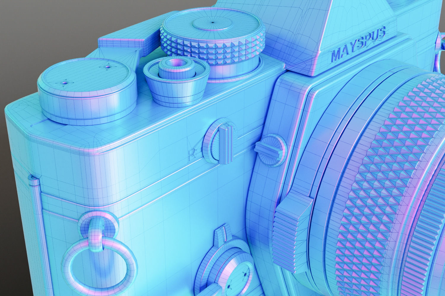 Vintage full-frame camera 3D model_14