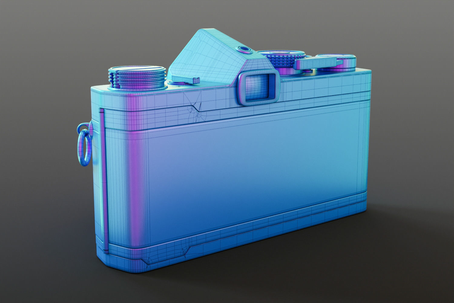 Vintage full-frame camera 3D model_12