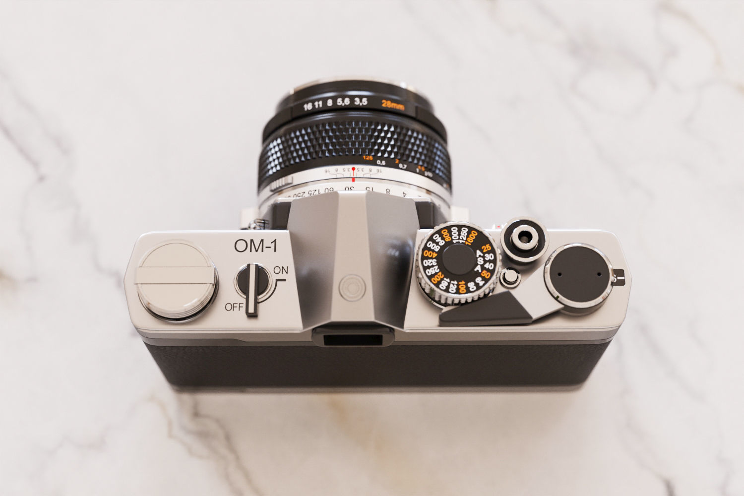 Vintage full-frame camera 3D model_5