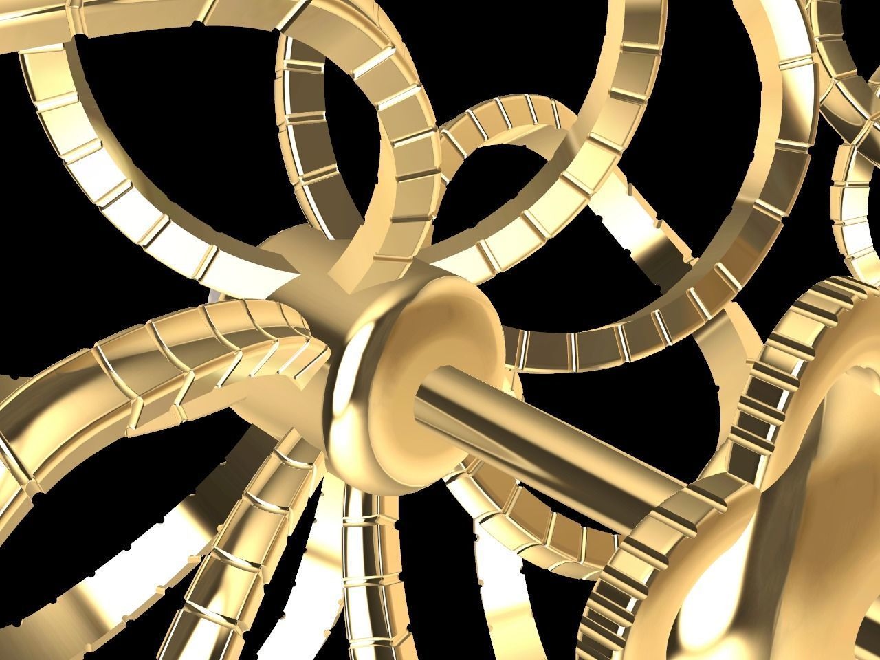 twisty flower earrings and ear post stl files all parts verified 3D print model_5