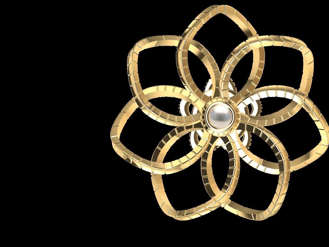 twisty flower earrings and ear post stl files all parts verified 3D print model_17